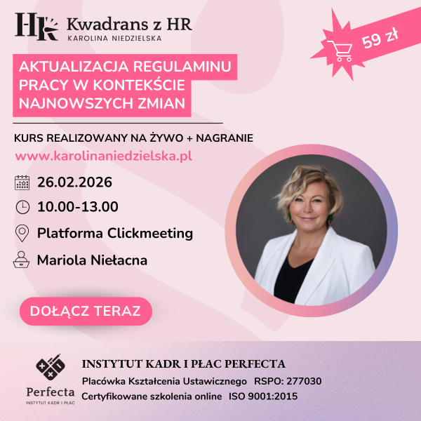 Aktualizacja regulaminu pracy w kontekście najnowszych zmian - 26.02.2026