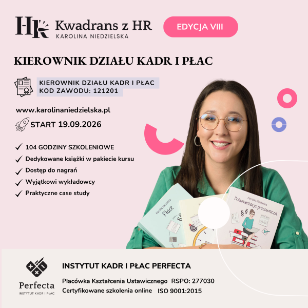 Kierownik Działu Kadr i Płac - edycja VIII
