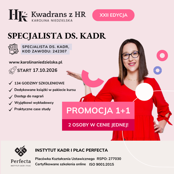 Kurs Specjalista ds. Kadr edycja XXII - nie zawiera zestawu książek