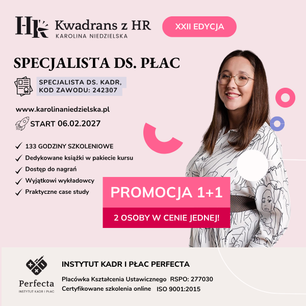 Kurs Specjalista ds. Płac edycja XXII - nie zawiera programu Comarch Optima oraz bez zestawu książek