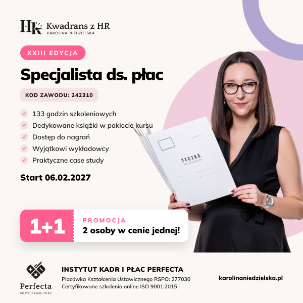 Kurs Specjalista ds. Płac edycja XXIII - nie zawiera programu Comarch Optima