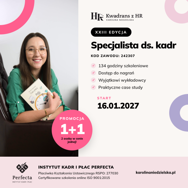 Kurs Specjalista ds. Kadr edycja XXIII - nie zawiera zestawu książek